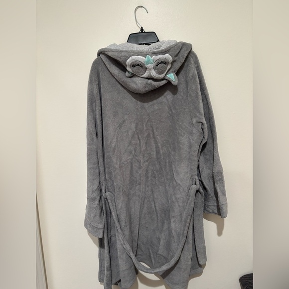 Cozy Gray Women's Owl Robe - Picture 4 of 6